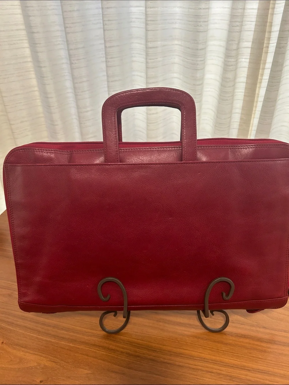 Wilson’s Leather - Women’s Red Leather Briefcase or Laptop carrier